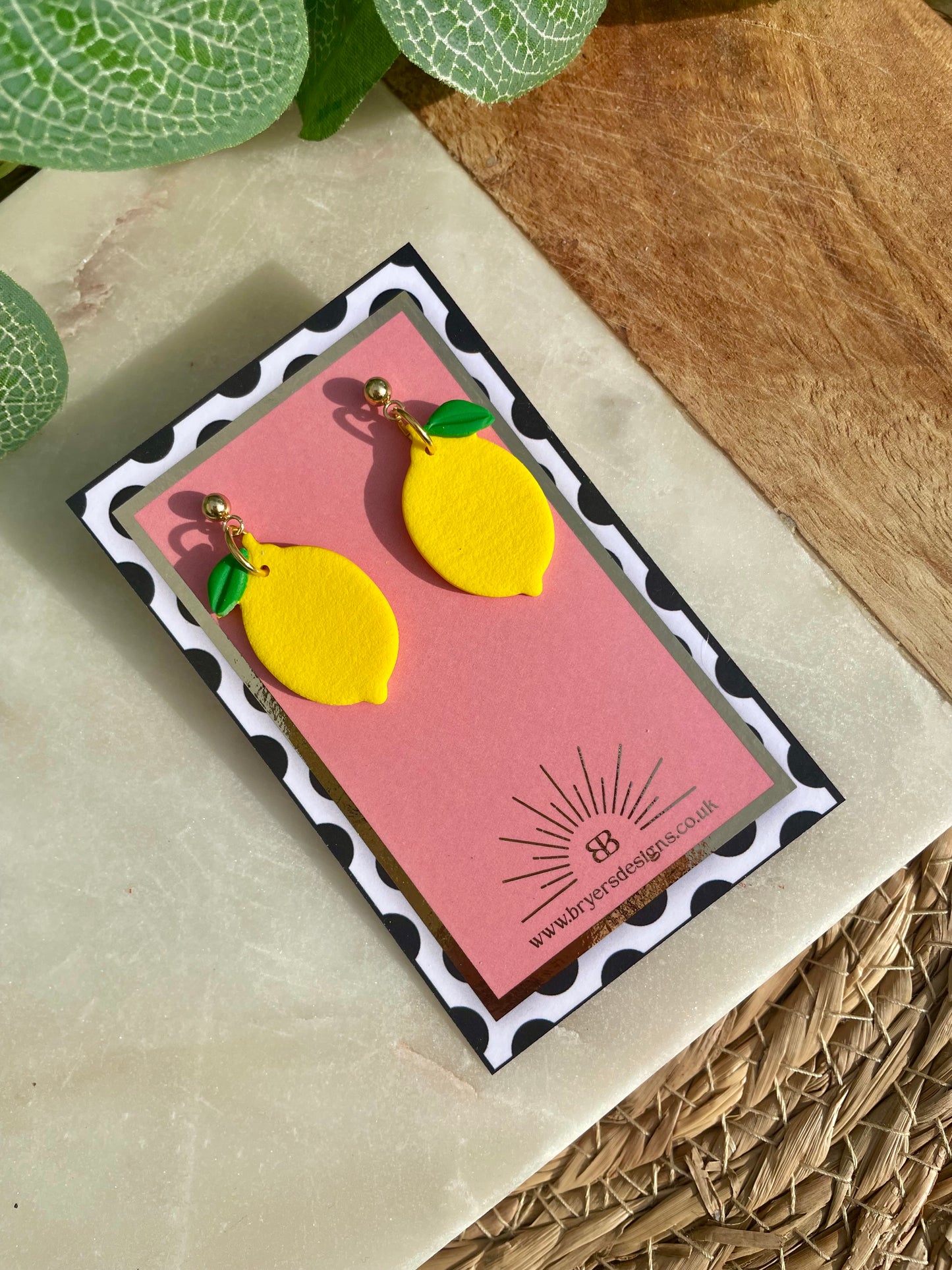 Fruity Statement Lemon Earrings