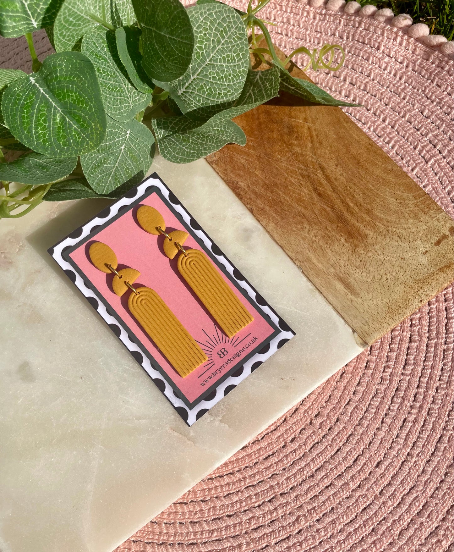 Bold Art Deco Arch Dangle Statement Earrings