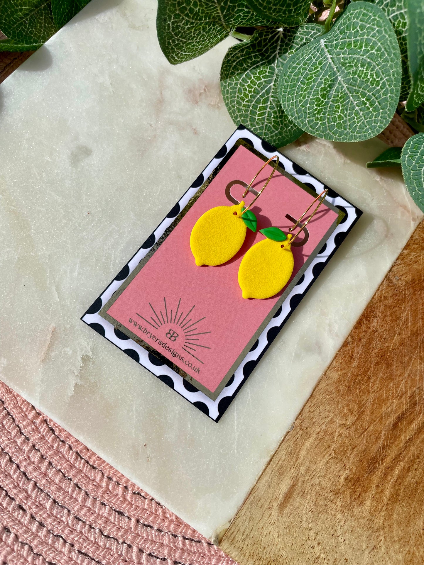 Fruity Statement Lemon Earrings
