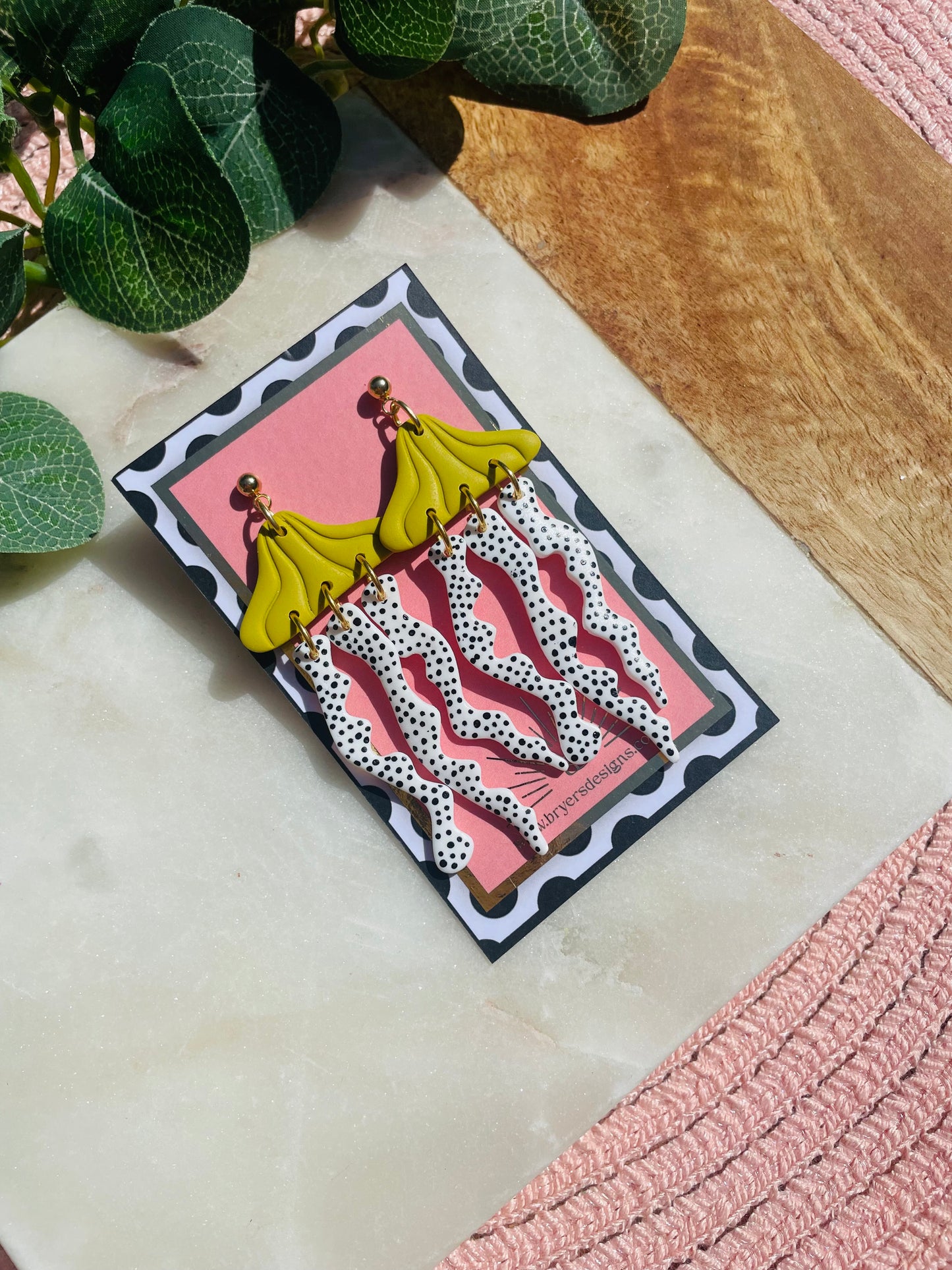 Jellyfish Polka Dot Statement Earrings