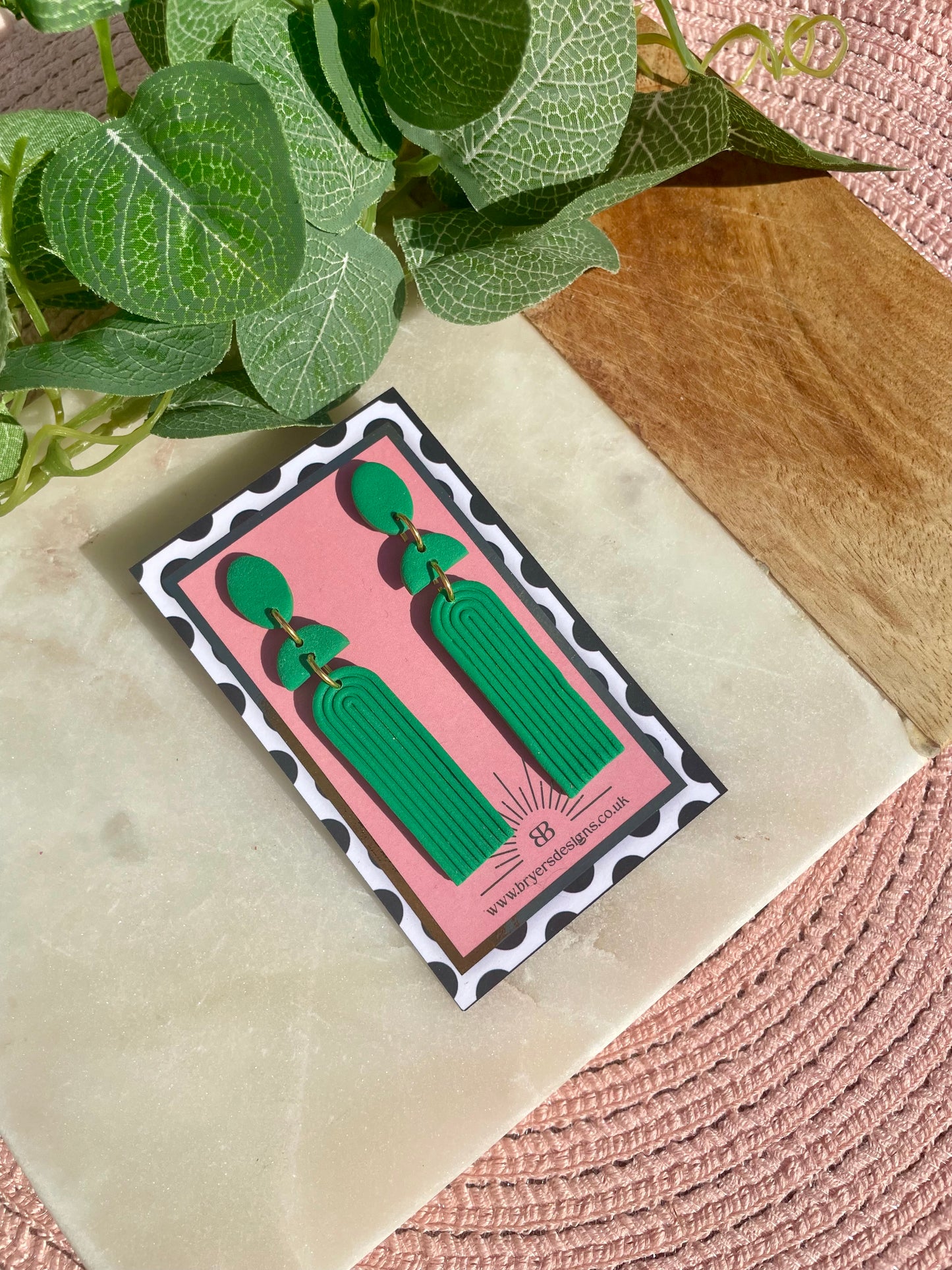 Bold Art Deco Arch Dangle Statement Earrings