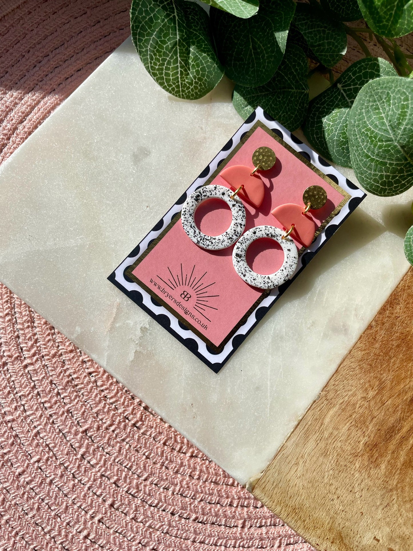Classic Gold Speckled Hoop Earrings