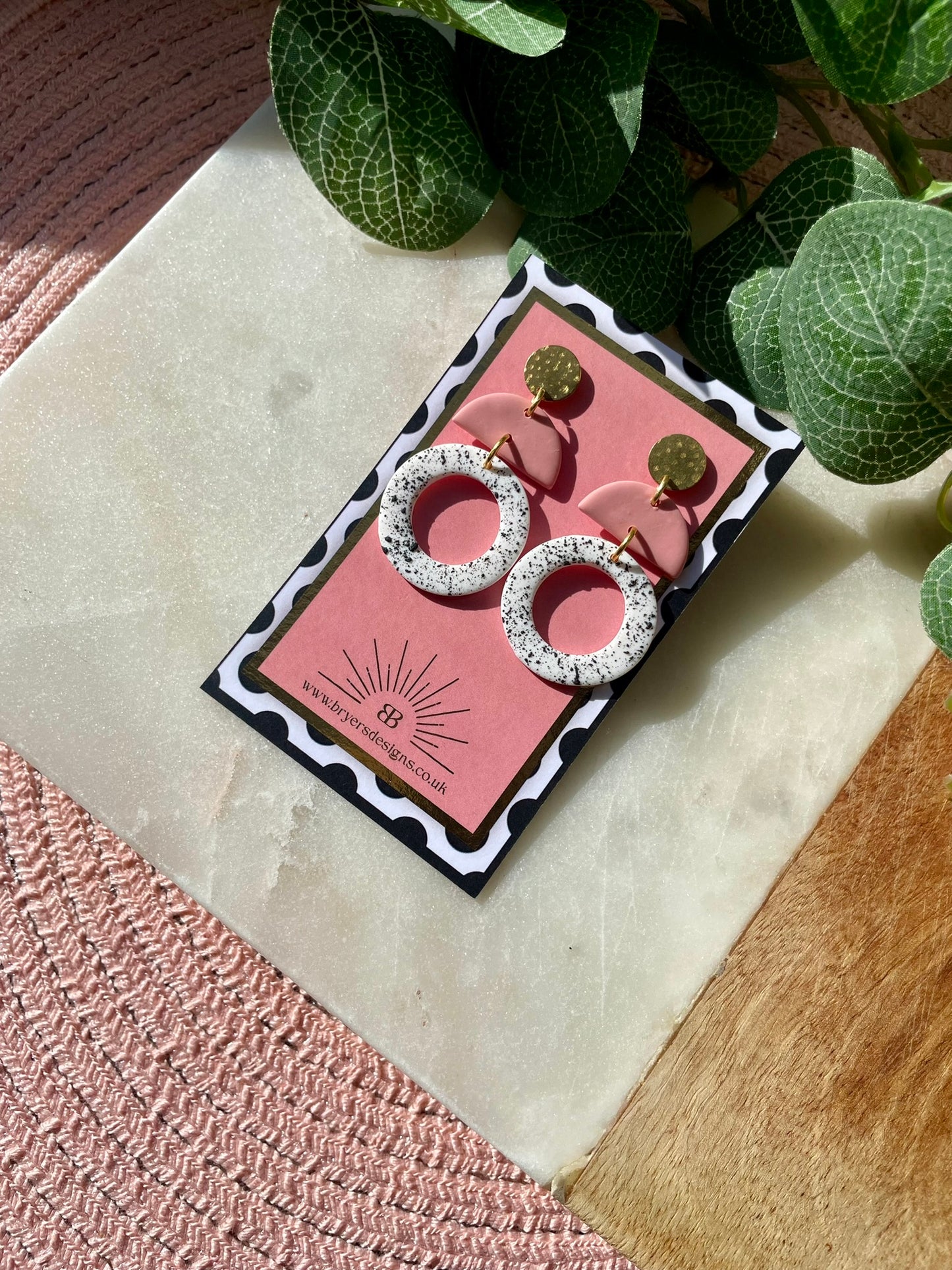 Classic Gold Speckled Hoop Earrings