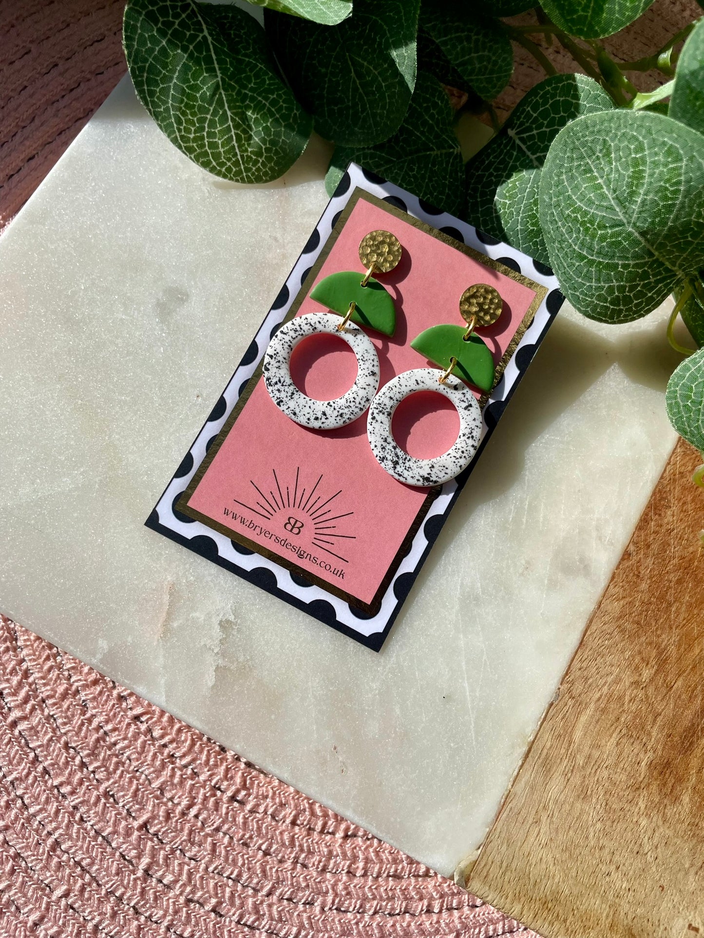 Classic Gold Speckled Hoop Earrings