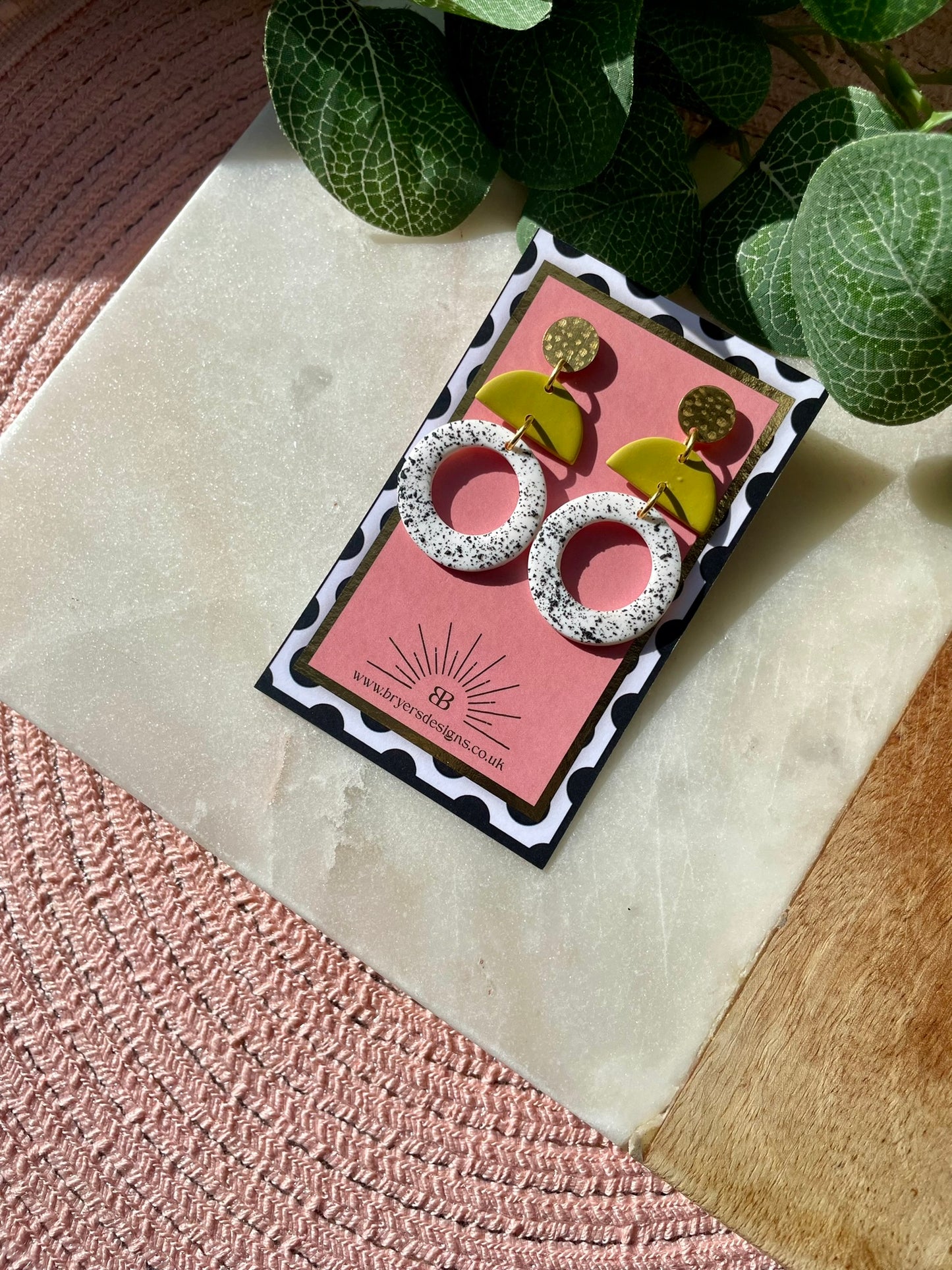 Classic Gold Speckled Hoop Earrings