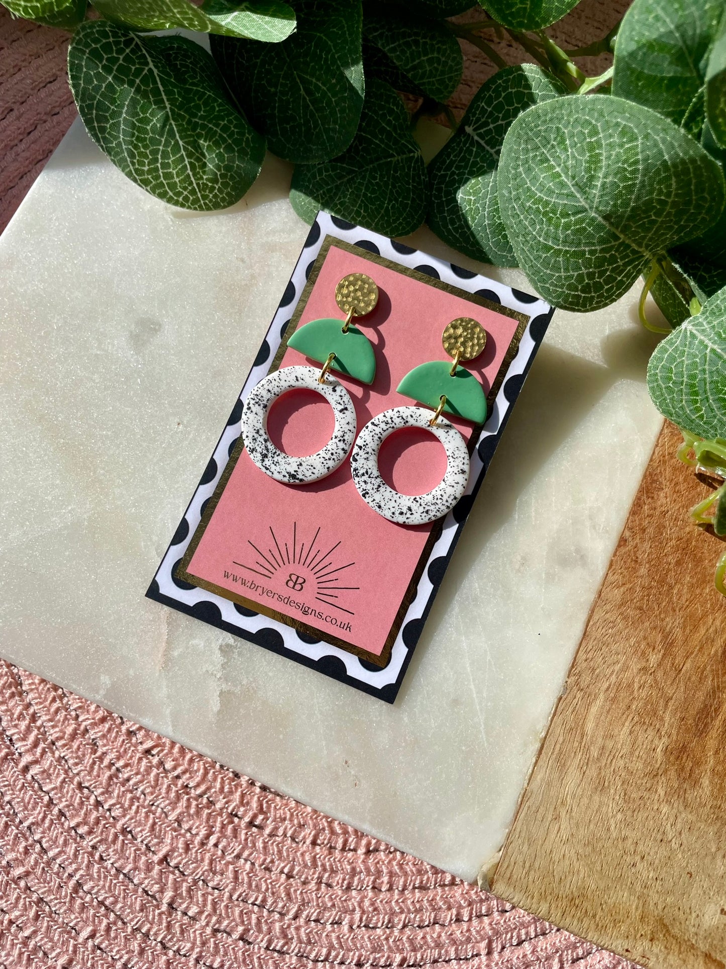 Classic Gold Speckled Hoop Earrings