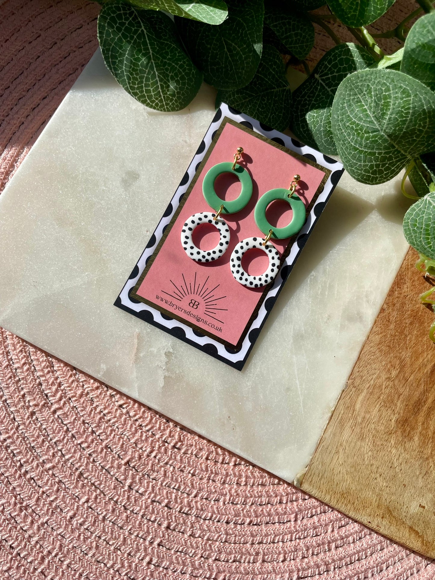 Polka Dot Polo Earrings