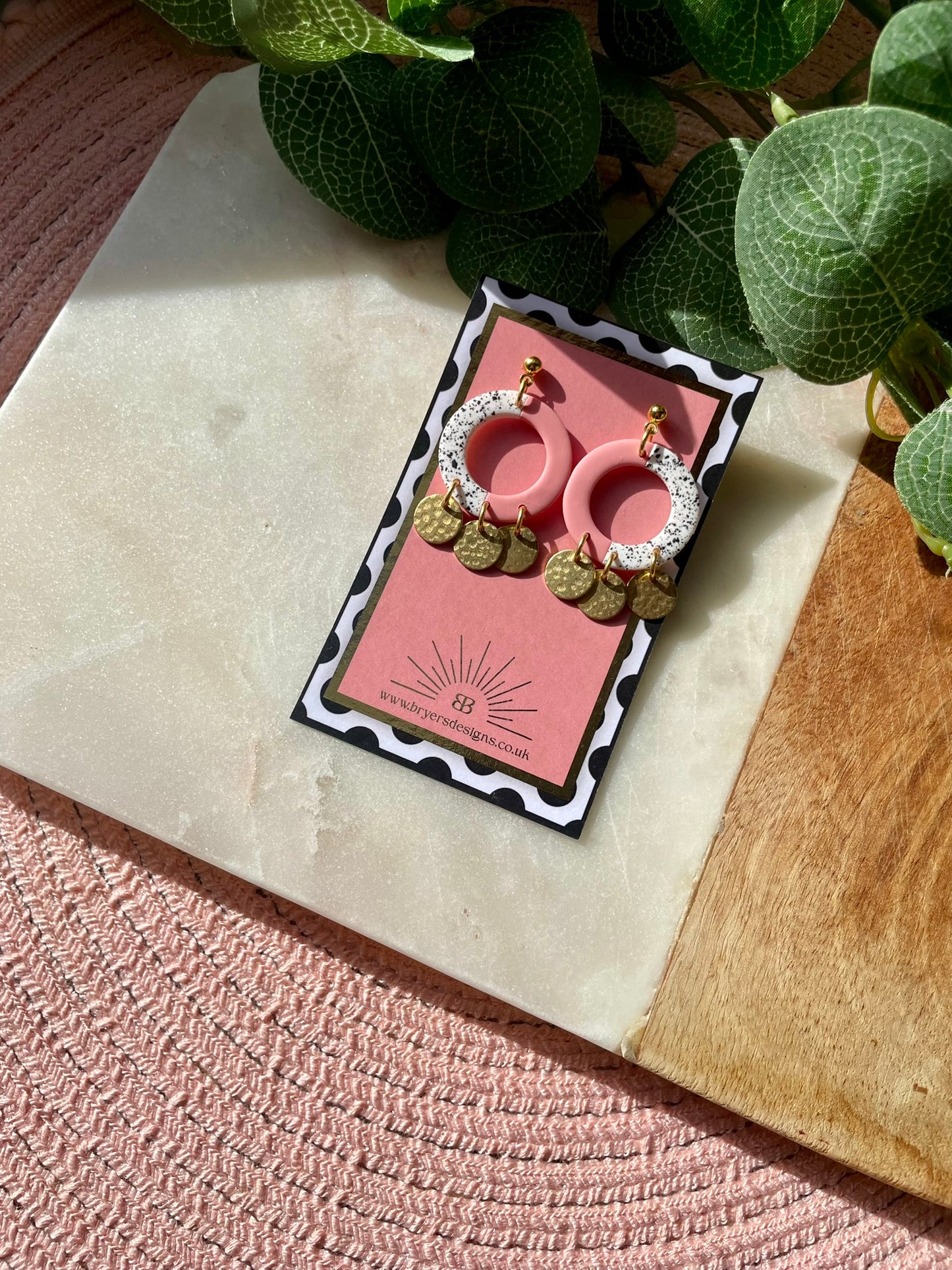 Classic Boho Speckled Hoop Earrings