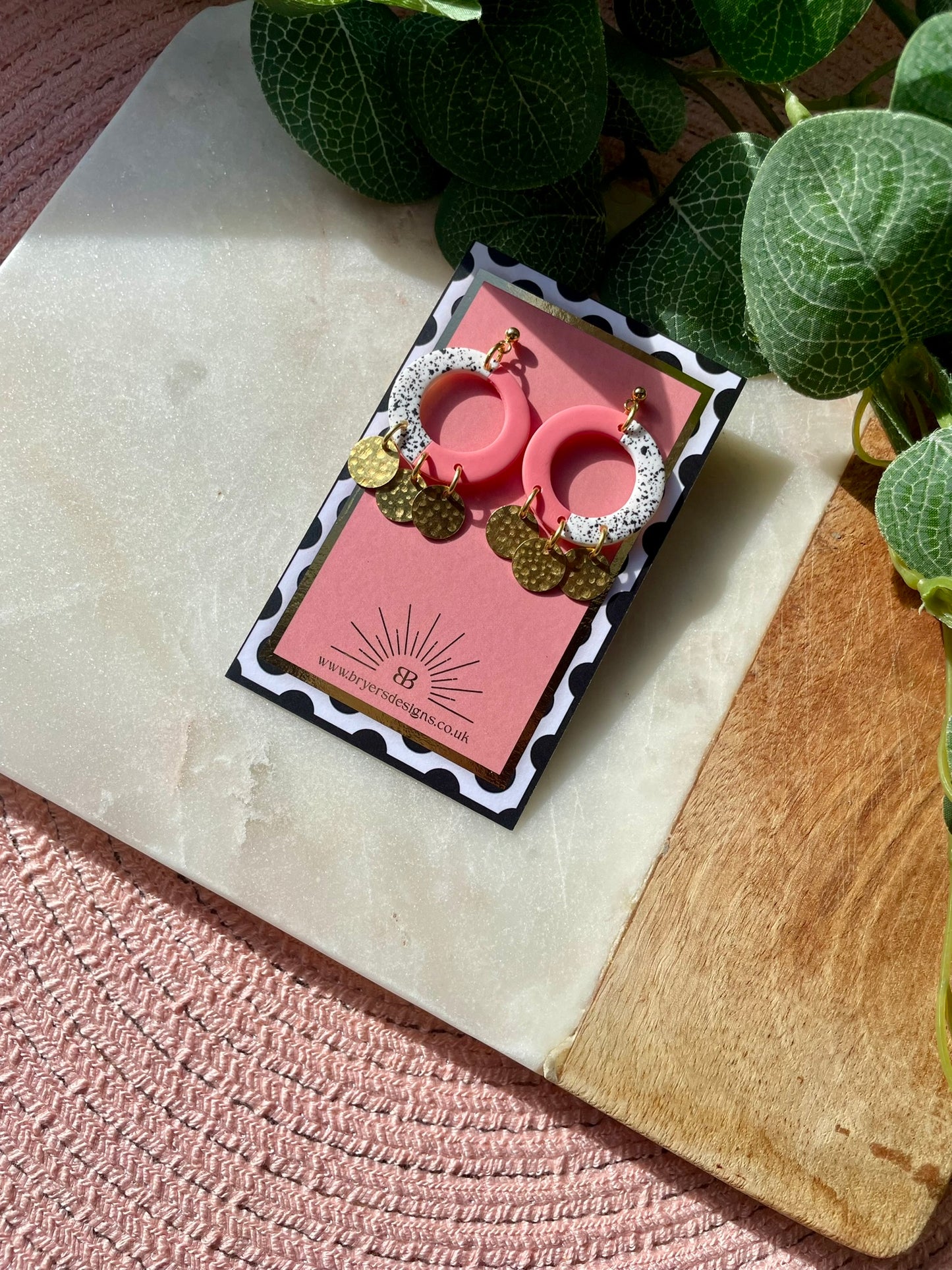 Classic Boho Speckled Hoop Earrings