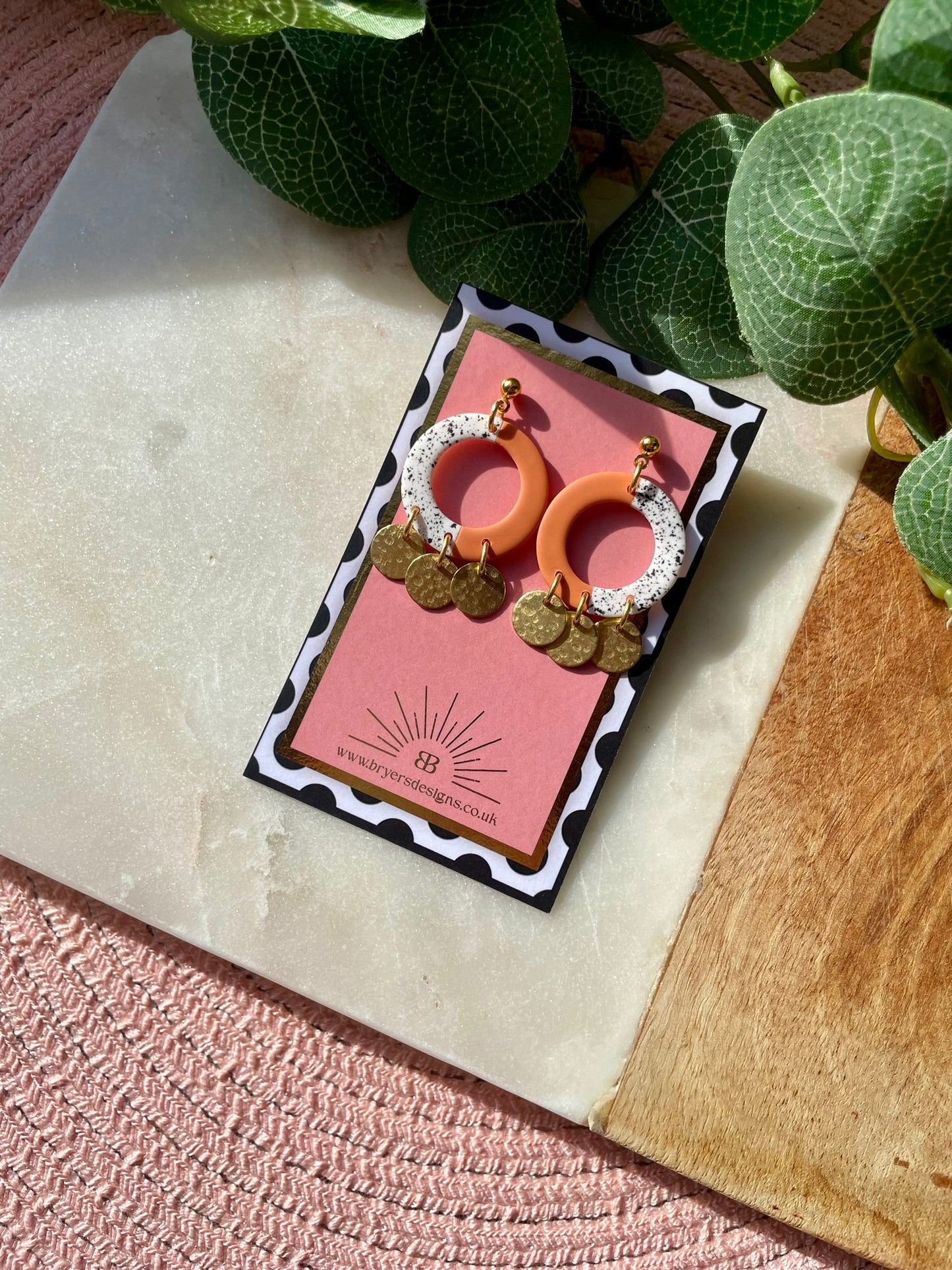 Classic Boho Speckled Hoop Earrings