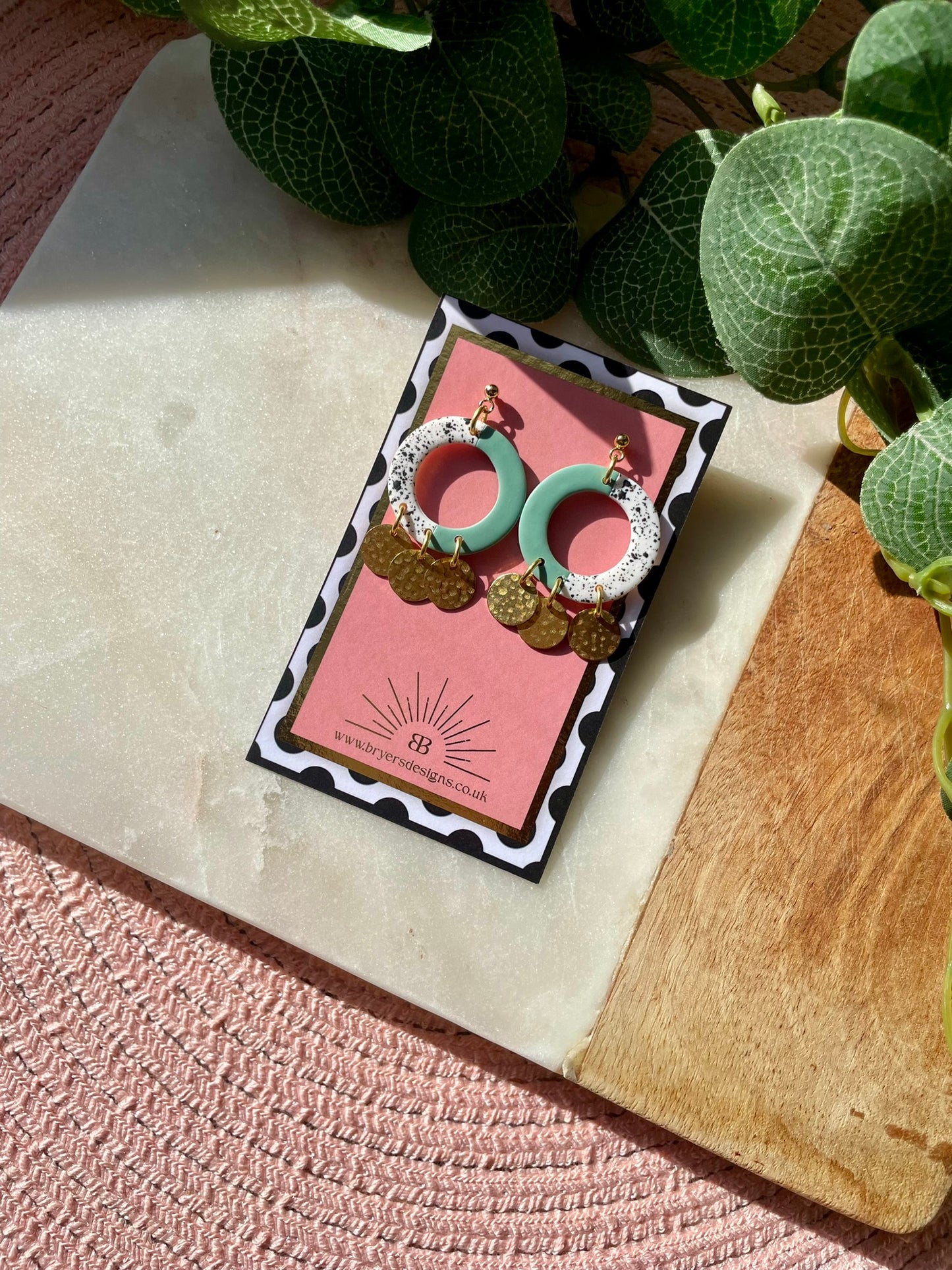 Classic Boho Speckled Hoop Earrings