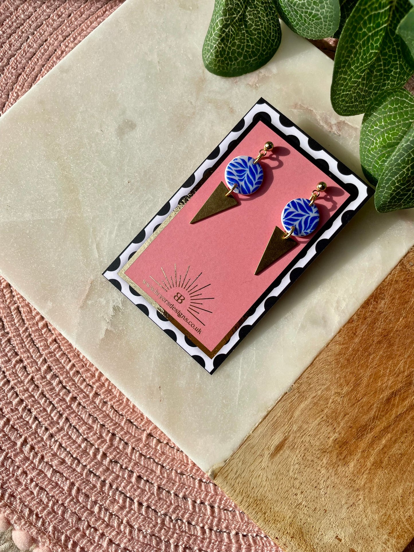 Greek Goddess Triangle Statement Earrings