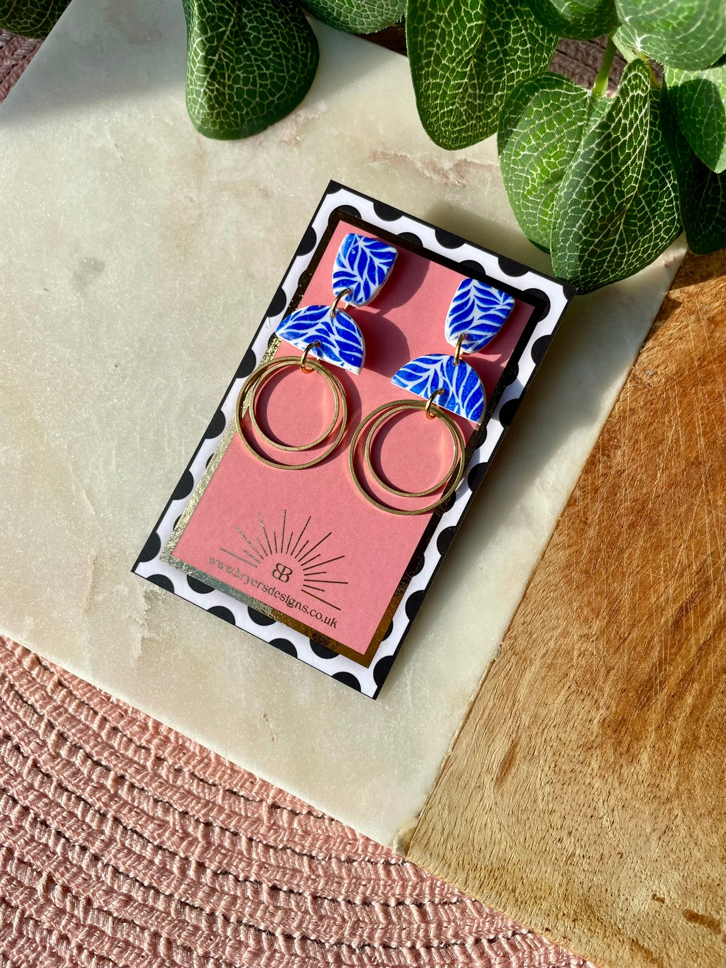 Greek Goddess Brass Circles Statement Earrings