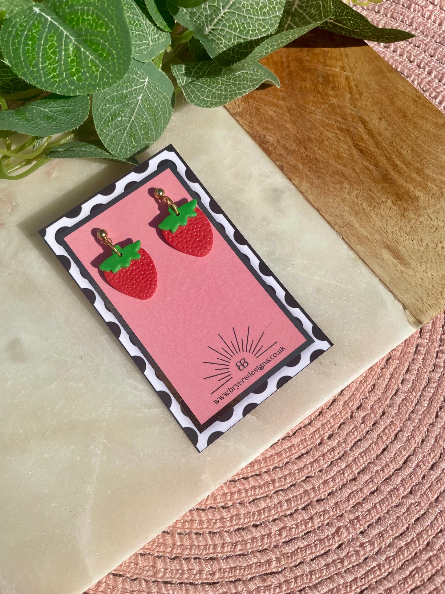 Fruity Statement Strawberry Earrings